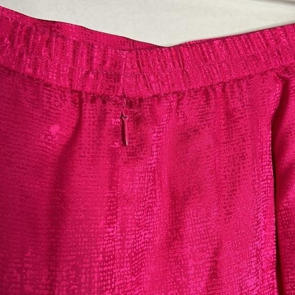 Adrianna Papell Silk plus size 16 women’s hot pink Barbie midi skirt - Picture 3 of 5